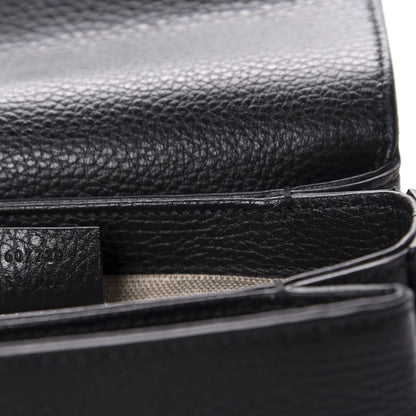 Gucci Dollar Calfskin Interlocking G Crossbody Bag Black 8 of 9