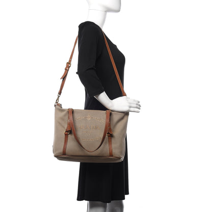 Prada Jacquard Logo Tote Corda Brandy 2 of 18