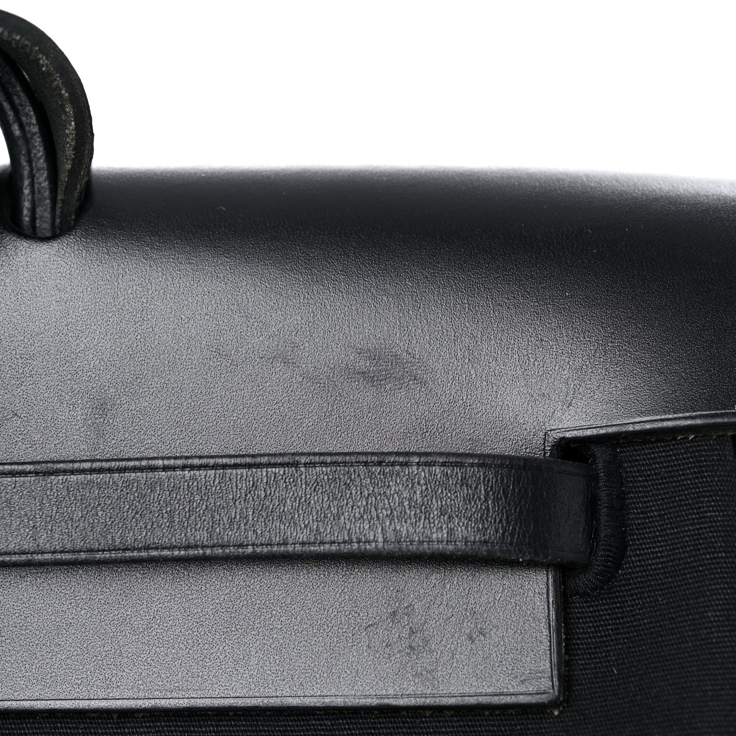 Hermes Toile Vache Calfskin Herbag 39 MM Black 18 of 25