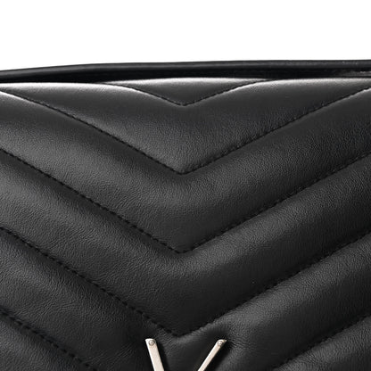 Saint Laurent Calfskin Y Quilted Monogram Large Loulou Chain Satchel Black 9 of 11