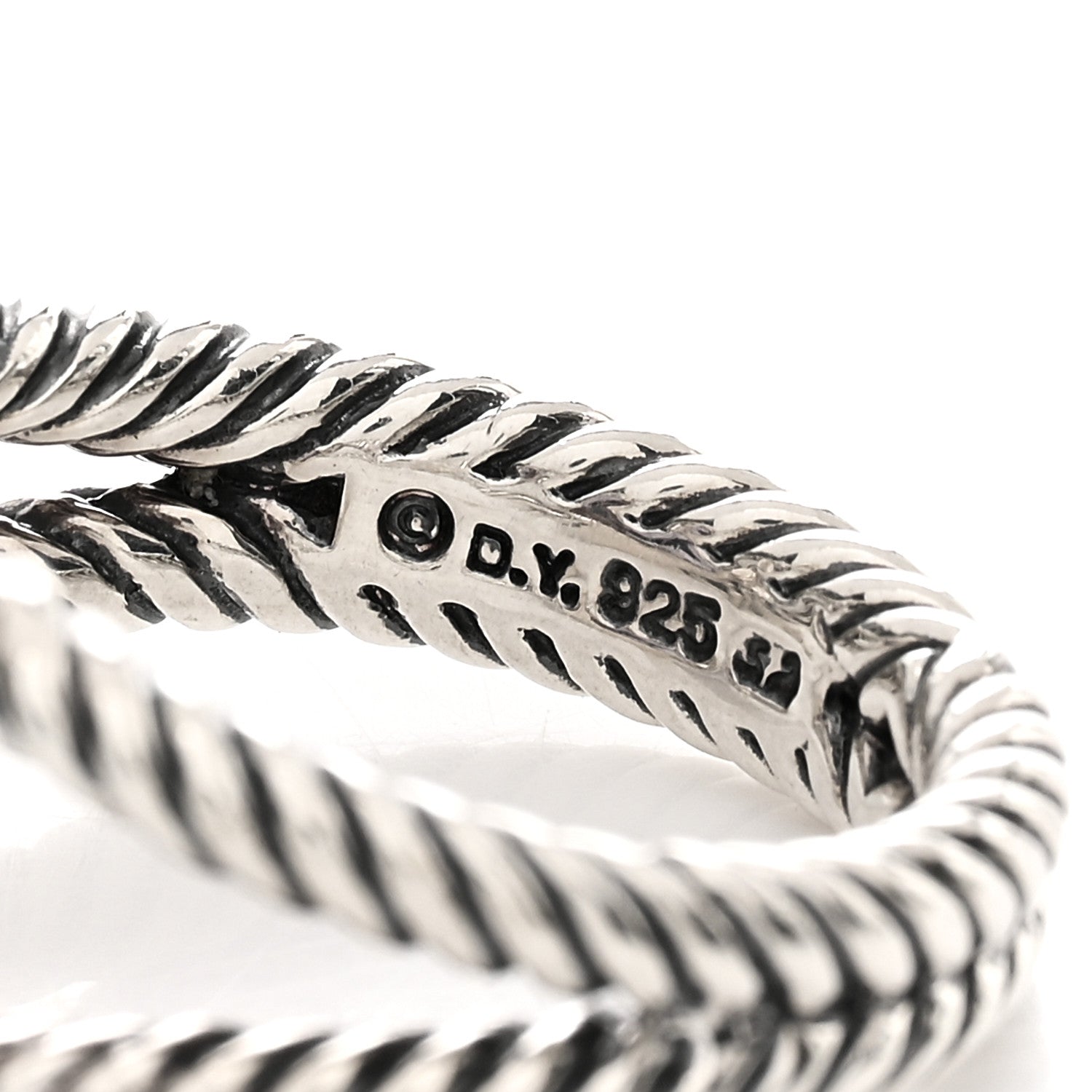 David Yurman Sterling Silver Diamond Amethyst 8mm Petite Cerise Ring 51 5.75 4 of 4