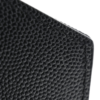 Saint Laurent Grain De Poudre Matelasse Chevron Monogram Compact Tri Fold Wallet Black 8 of 9