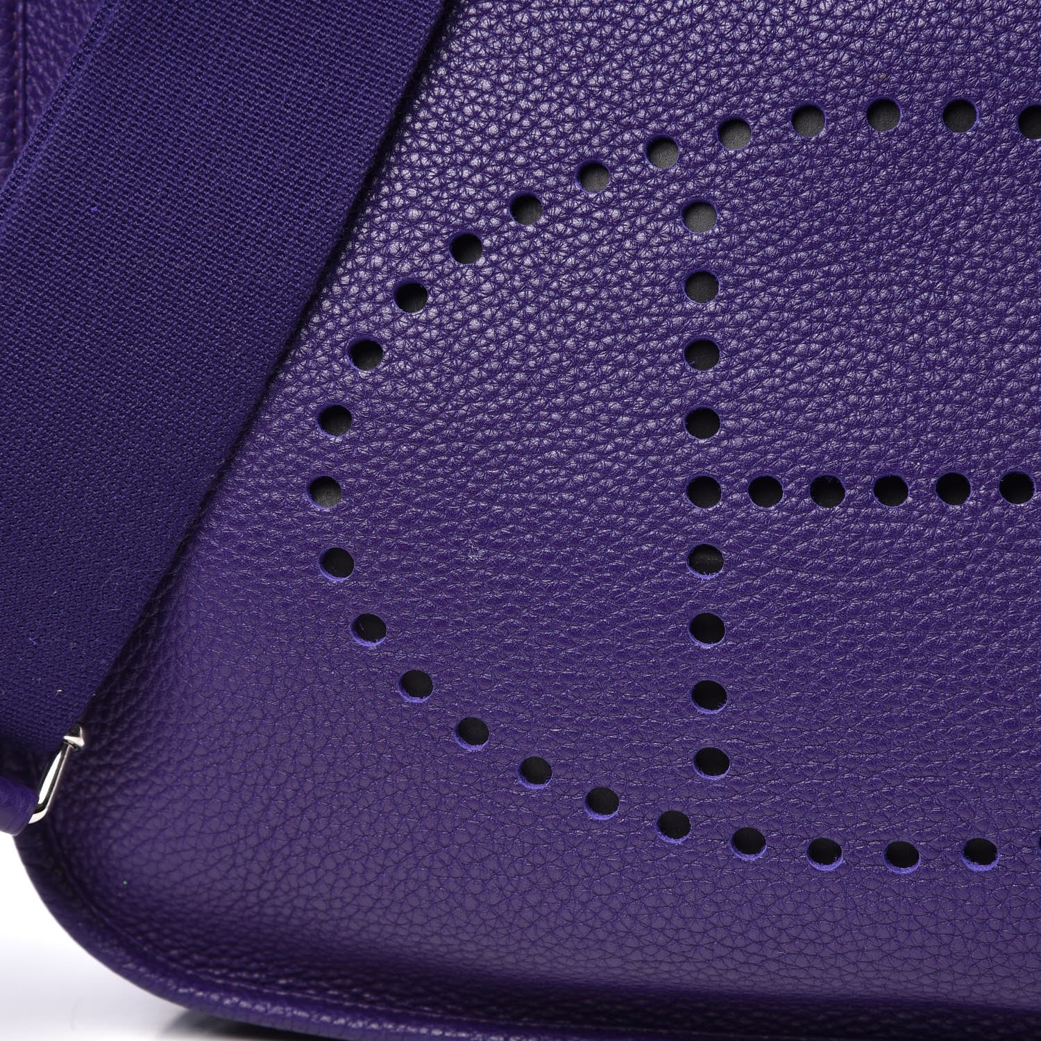 Hermes Taurillon Clemence Evelyne GM III Iris 8 of 9