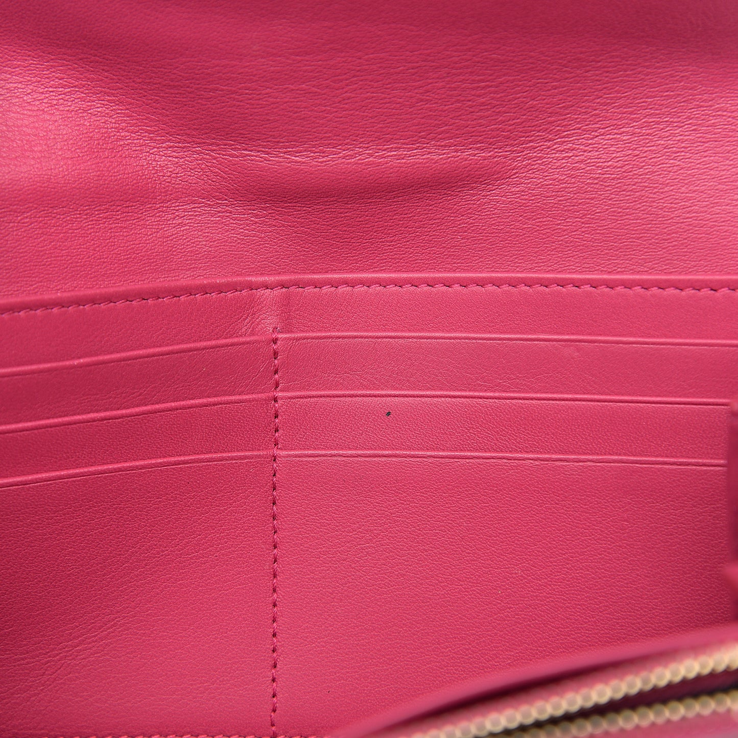 Calfskin Classic Y Ligne Clutch Fuchsia