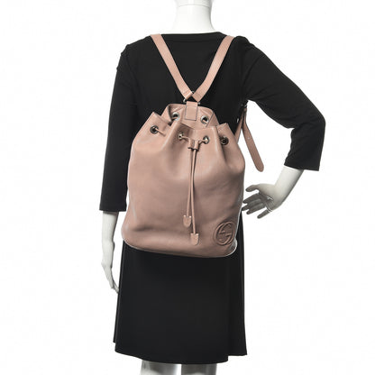 Gucci Pebbled Calfskin Small Soho Drawstring Backpack Pink 2 of 15