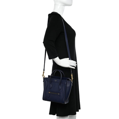 Celine Smooth Calfskin Nano Luggage Navy Blue 2 of 16