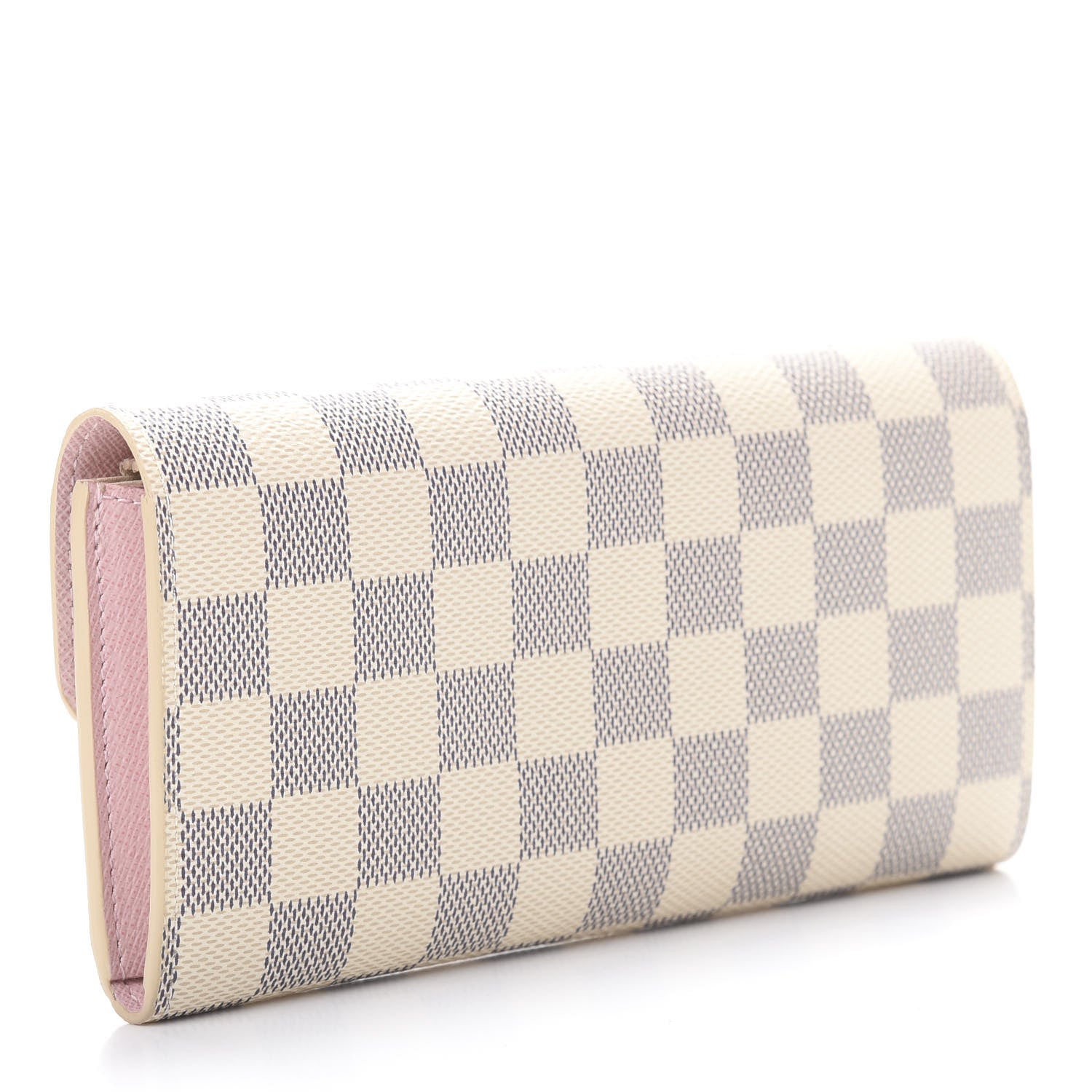 Louis Vuitton Damier Azur Emilie Wallet Rose Ballerine 3 of 8
