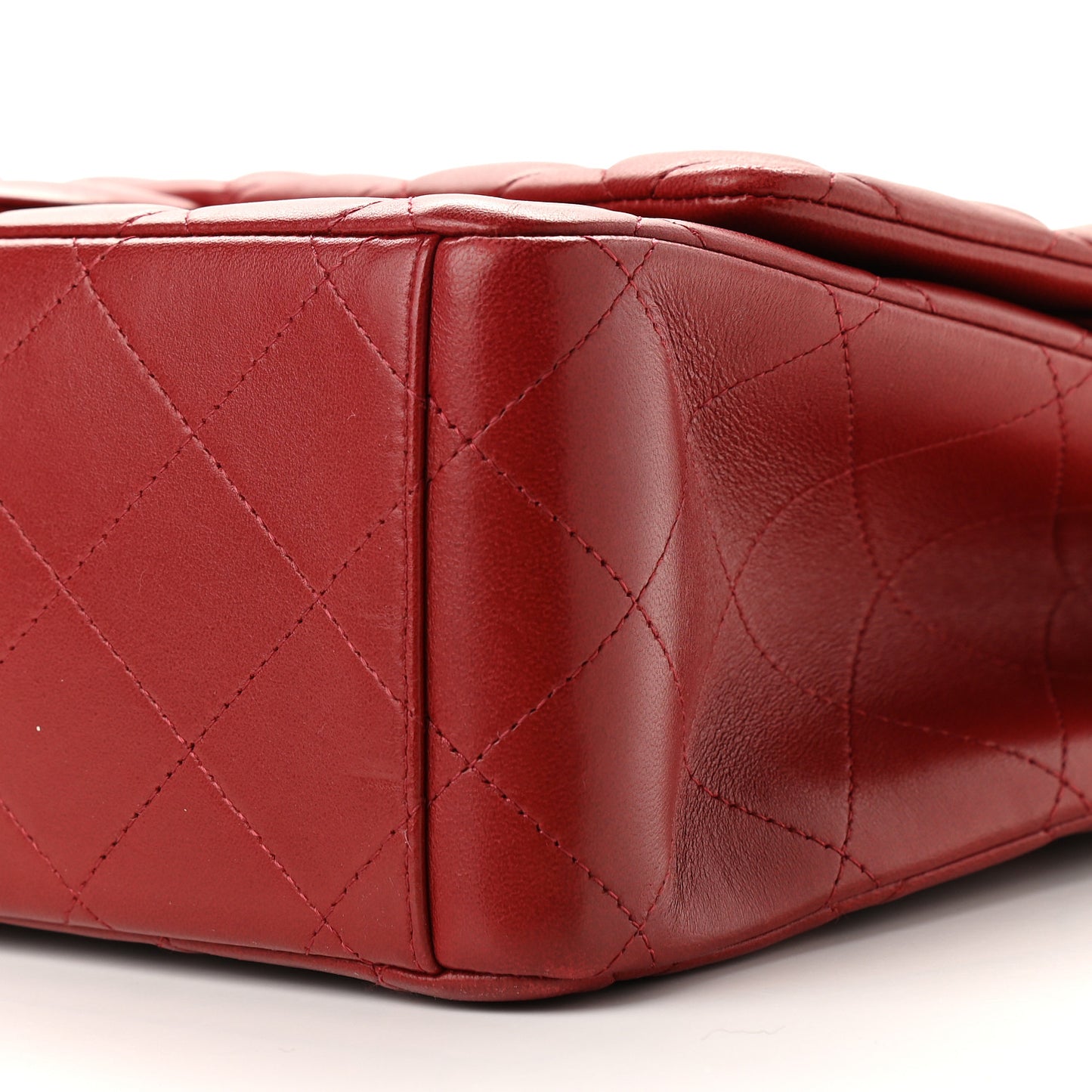 Lambskin Quilted Maxi Double Flap Red