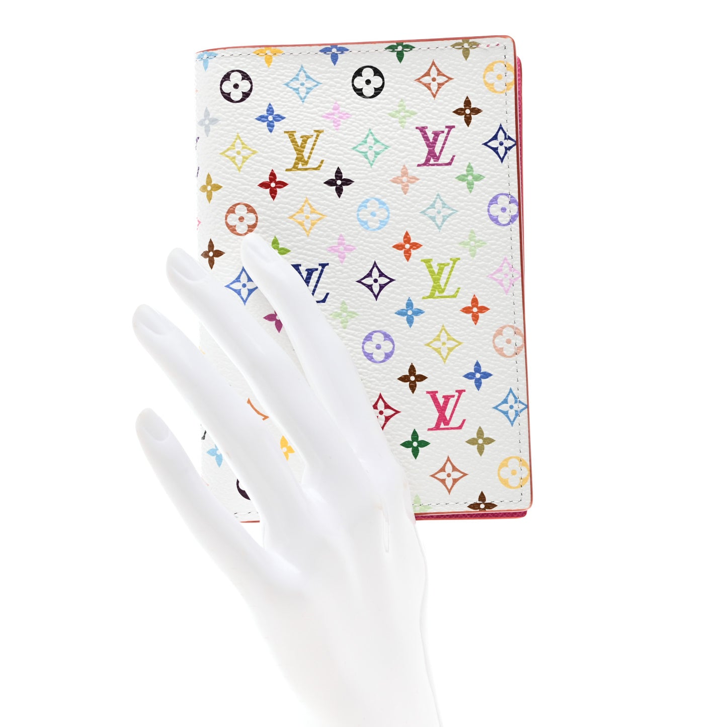 LV X TM Monogram Multicolor Passport Cover White