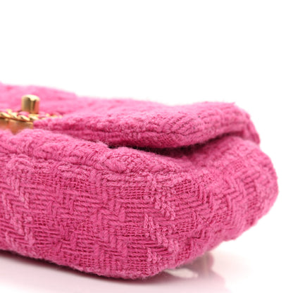 Chanel Tweed Quilted Chanel 19 Waist Bag Pink 10 of 10