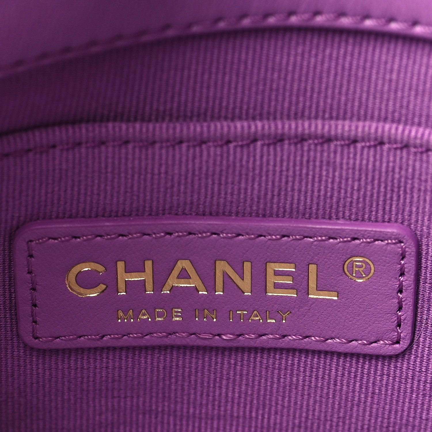 Chanel Lambskin Quilted Mini Lacquered Chain Flap Purple 6 of 9