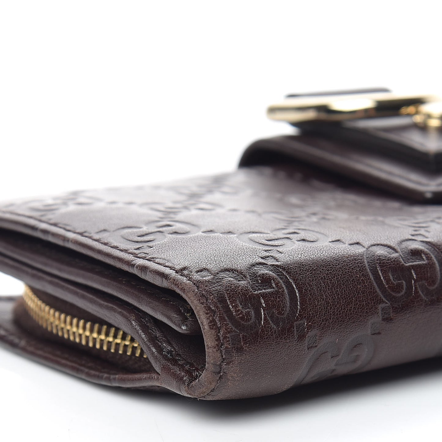Guccissima Abbey Continental Wallet Chocolate