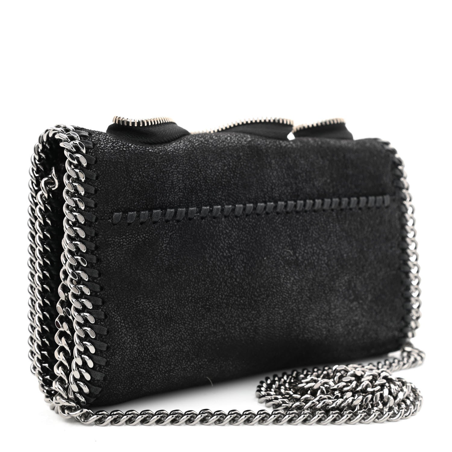 Stella McCartney Shaggy Deer Falabella Zipper Crossbody Bag Black 2 of 10