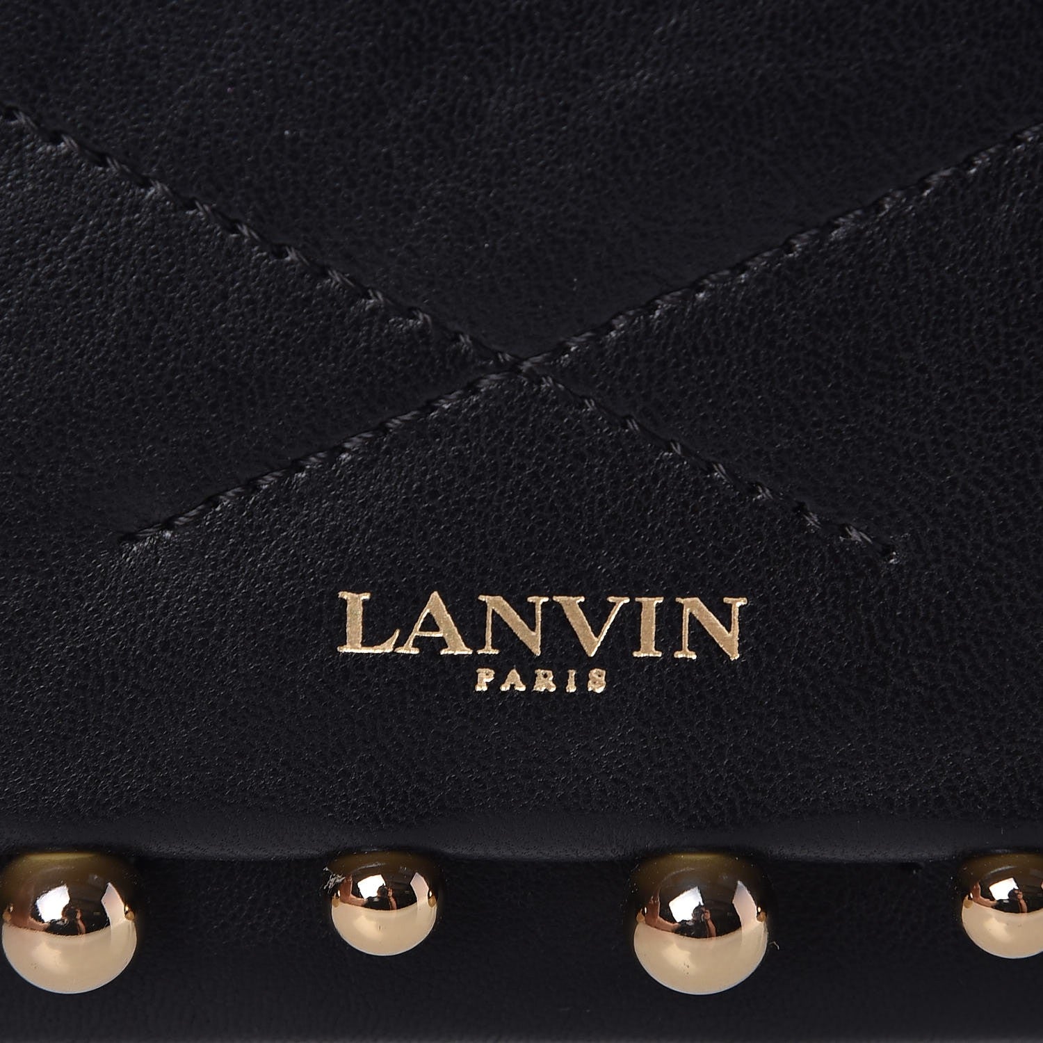 Lanvin Sugar Metal Pearl Chain Flap Crossbody Black 6 of 8