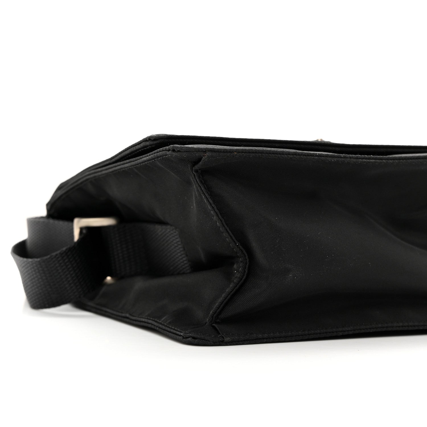 Prada Nylon Flap Messenger Bag Black 8 of 13