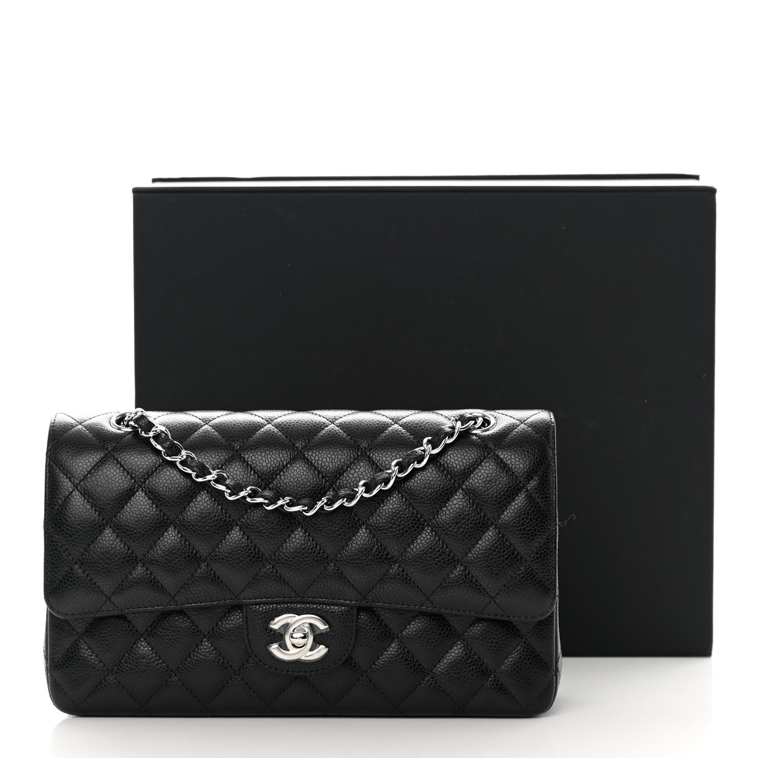 Chanel Caviar Quilted Medium Double Flap Black 12 of 12