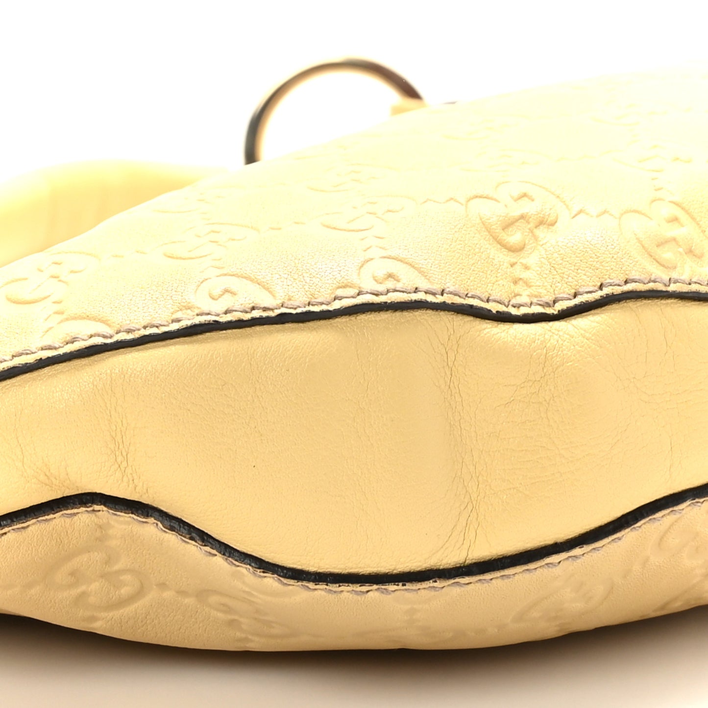 Guccissima Half Moon Hobo Yellow