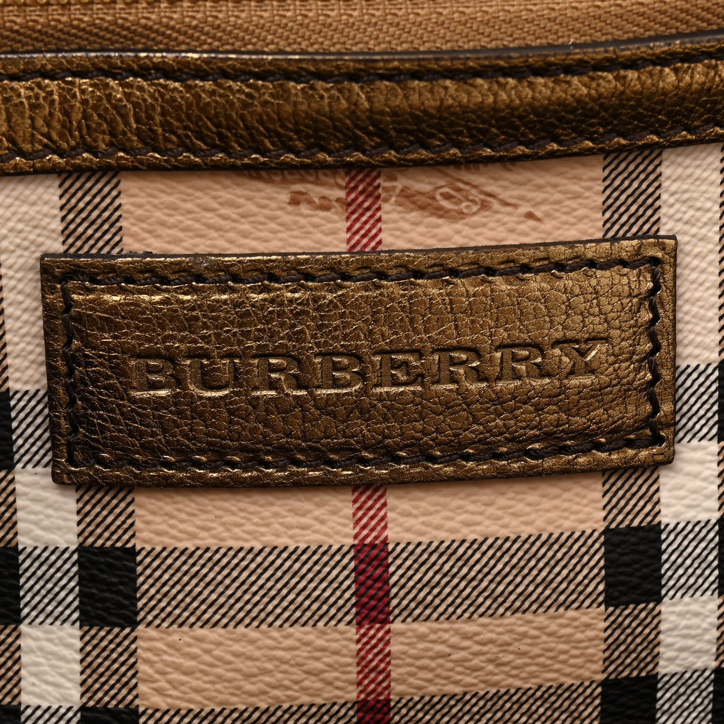 Haymarket Check Small Canterbury Tote Bronze