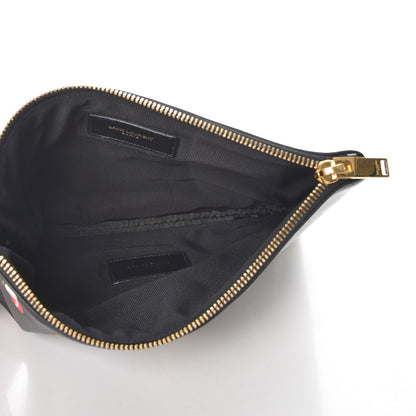 Saint Laurent Calfskin Lipstick Print Monogram Pouch Black 5 of 8