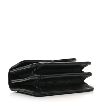 Chanel Lambskin Quilted Chain Top Handle Clutch With Chain Black 4 of 14