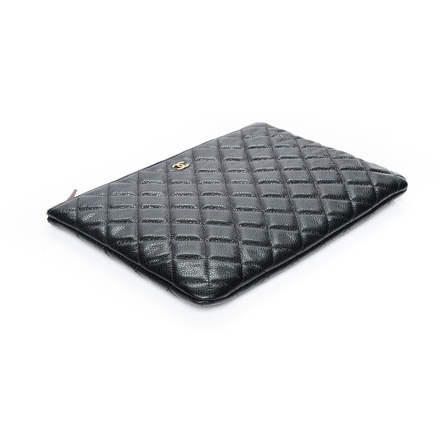 Caviar Quilted Medium Cosmetic Case Black