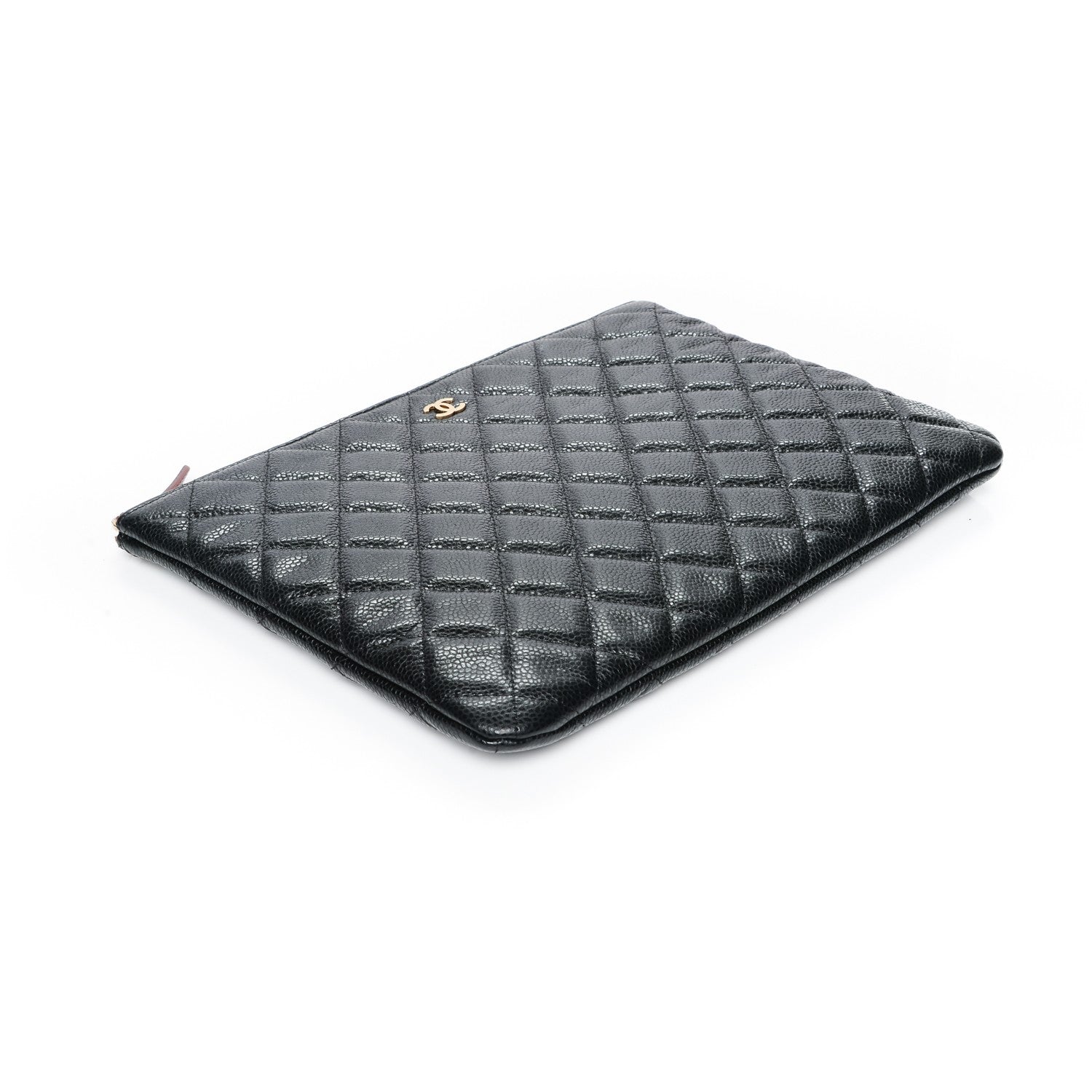 Chanel Caviar Quilted Medium Cosmetic Case Black 4 of 7