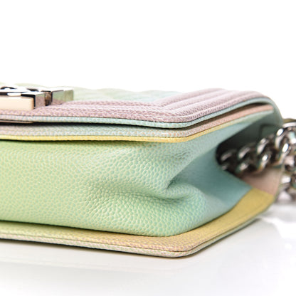 Chanel Caviar Quilted Small Cuba Rainbow Boy Flap Multicolor 9 of 9