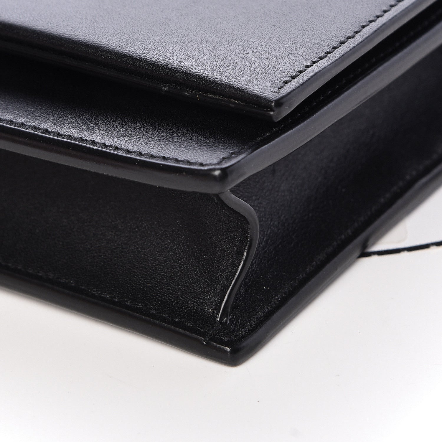 Saint Laurent Smooth Calfskin Classic Monogram Kate Tassel Chain Wallet Black 9 of 12