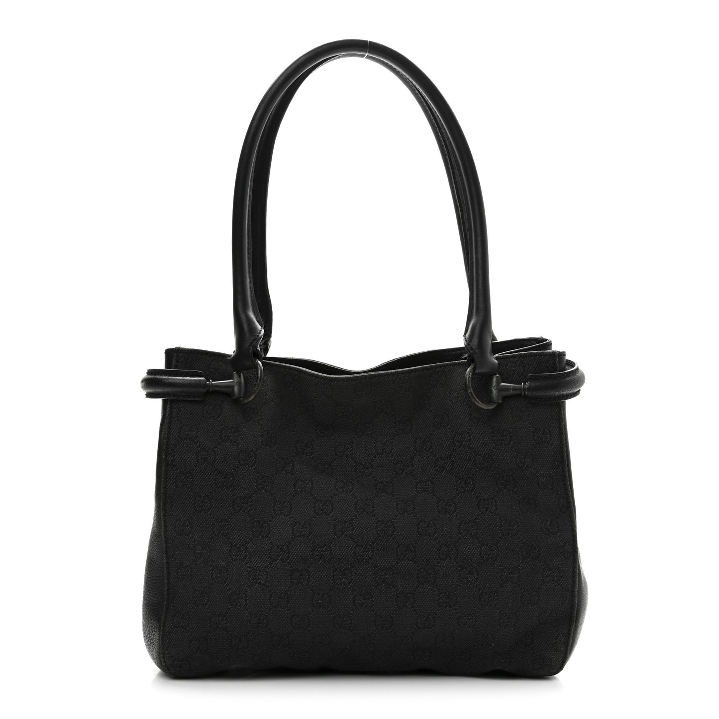 Monogram Denim GG Shoulder Bag Black