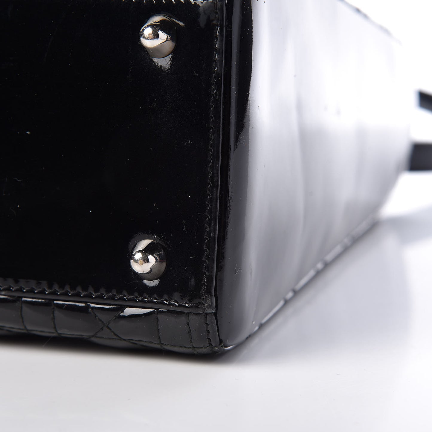 Patent Cannage Large Lady Dior Black