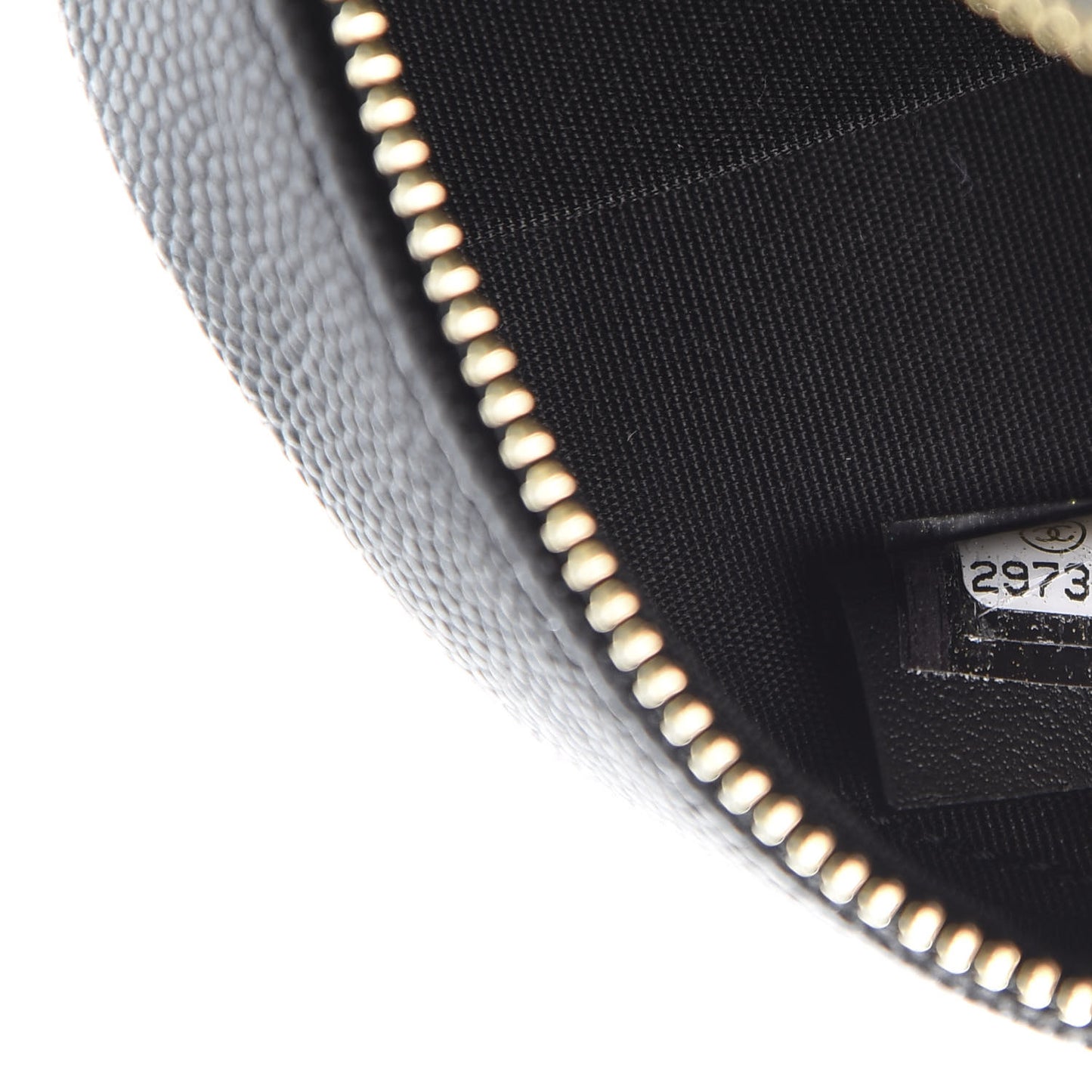 Caviar Quilted Round Filigree Crossbody Black