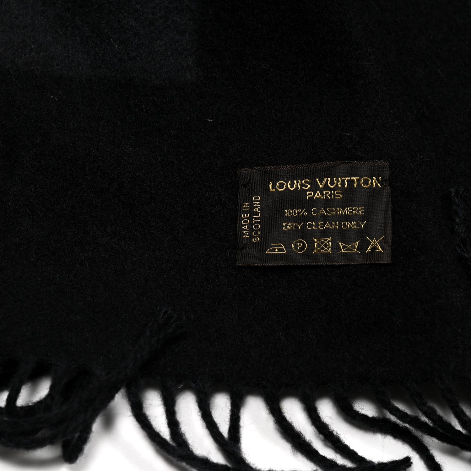 Louis Vuitton Cashmere Baroda Scarf Black 4 of 4