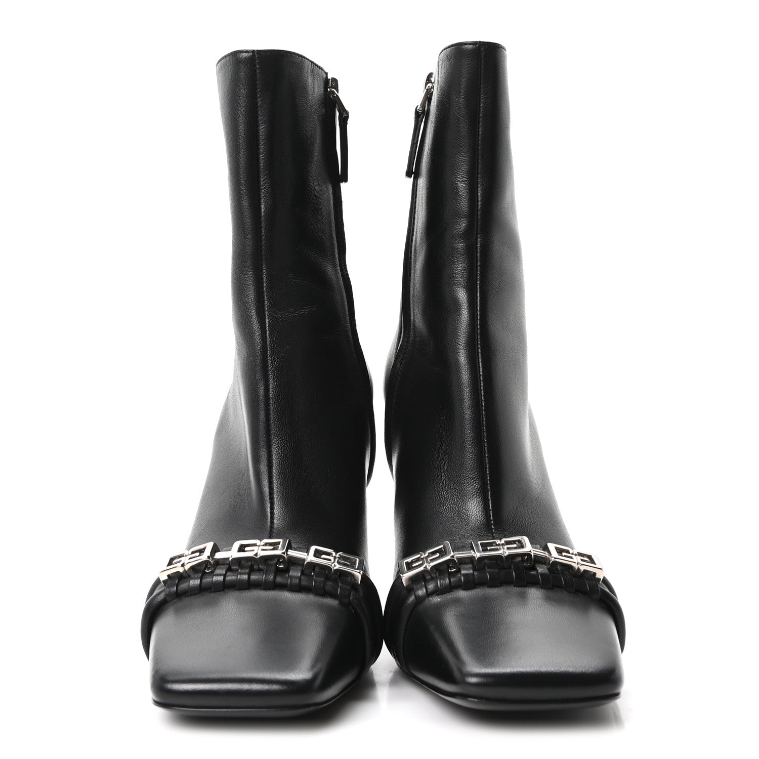 Givenchy Smooth Calfskin 4G Square Toe Boots 40.5 Black 3 of 9