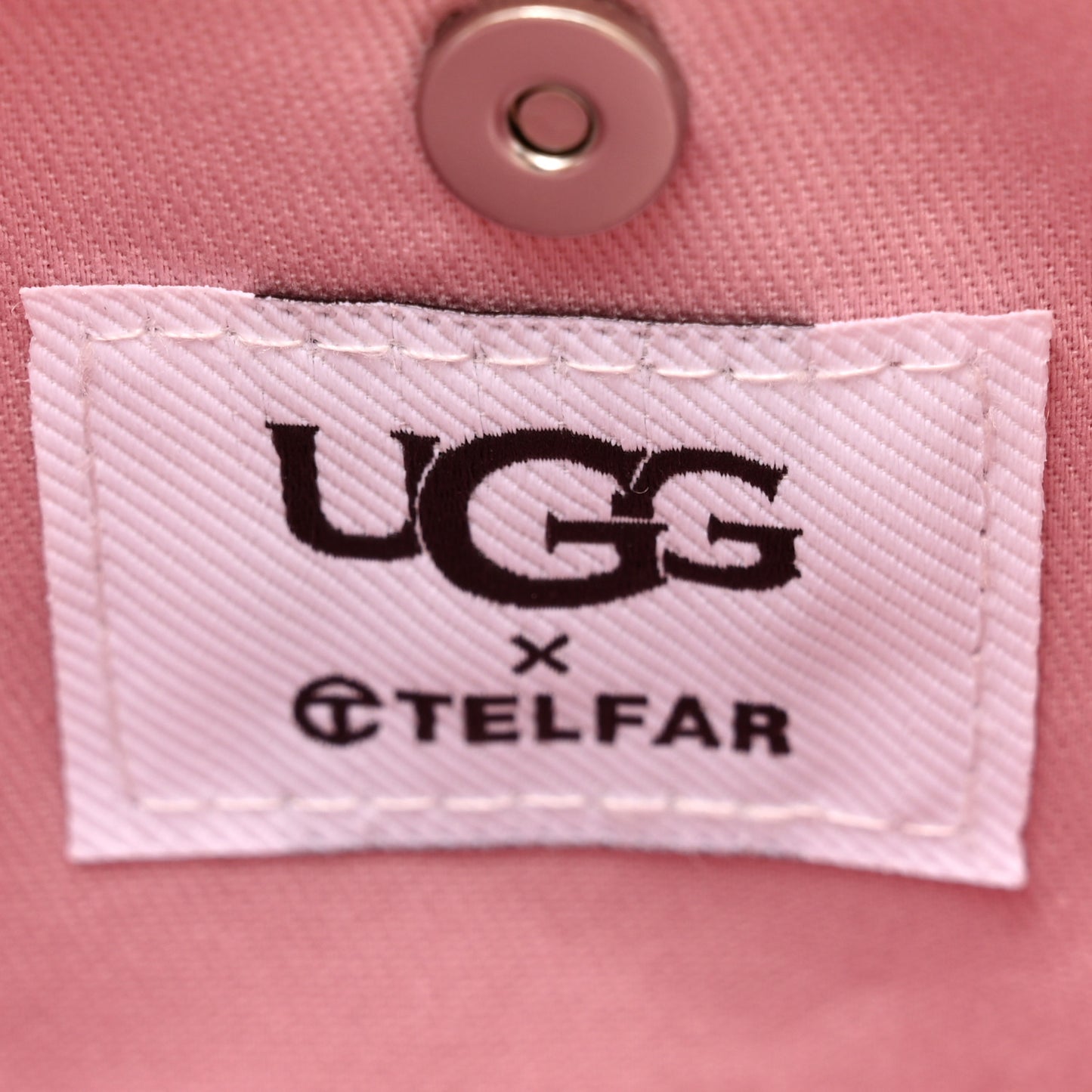 X UGG Suede Shearling Small Shopping Bag Pink