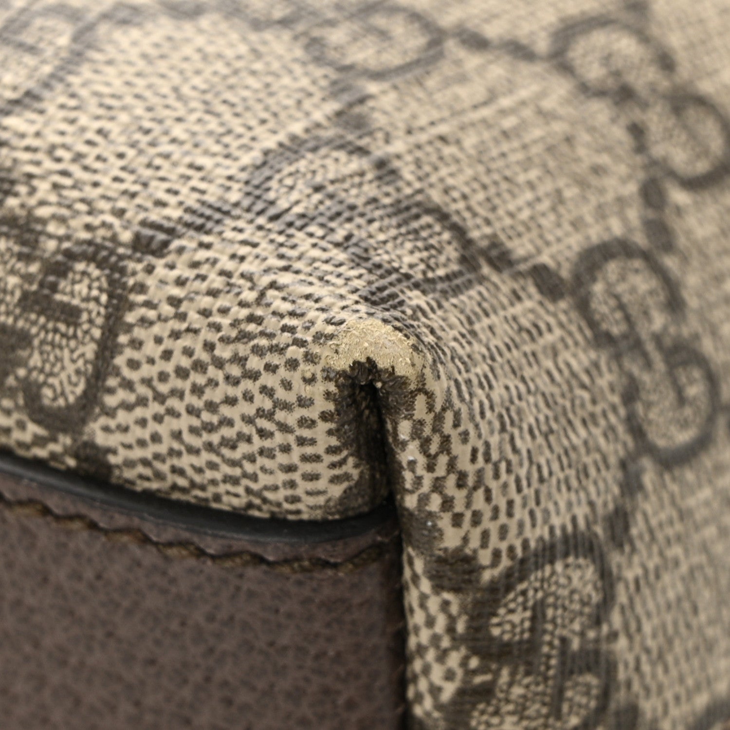 Gucci GG Supreme Monogram Textured Dollar Calfskin Web Small Ophidia Dome Shoulder Bag Beige Ebony New Acero 11 of 12