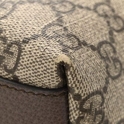 Gucci GG Supreme Monogram Textured Dollar Calfskin Web Small Ophidia Dome Shoulder Bag Beige Ebony New Acero 11 of 12