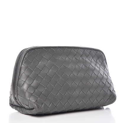 Bottega Veneta Nappa Intrecciato Cosmetic Pouch Grey 3 of 11