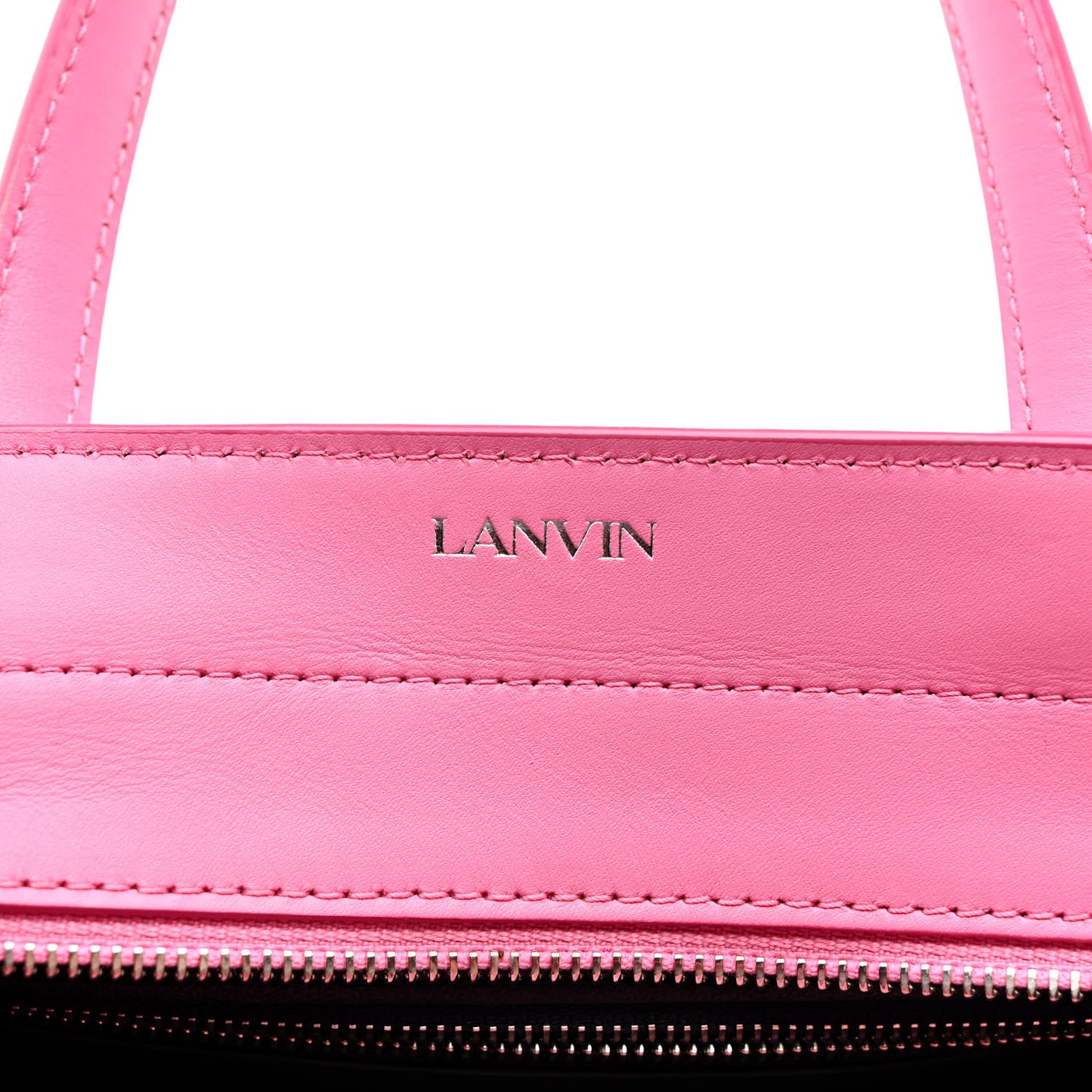 Calfskin Logo Printed Nano Bogey Day Bag Pink