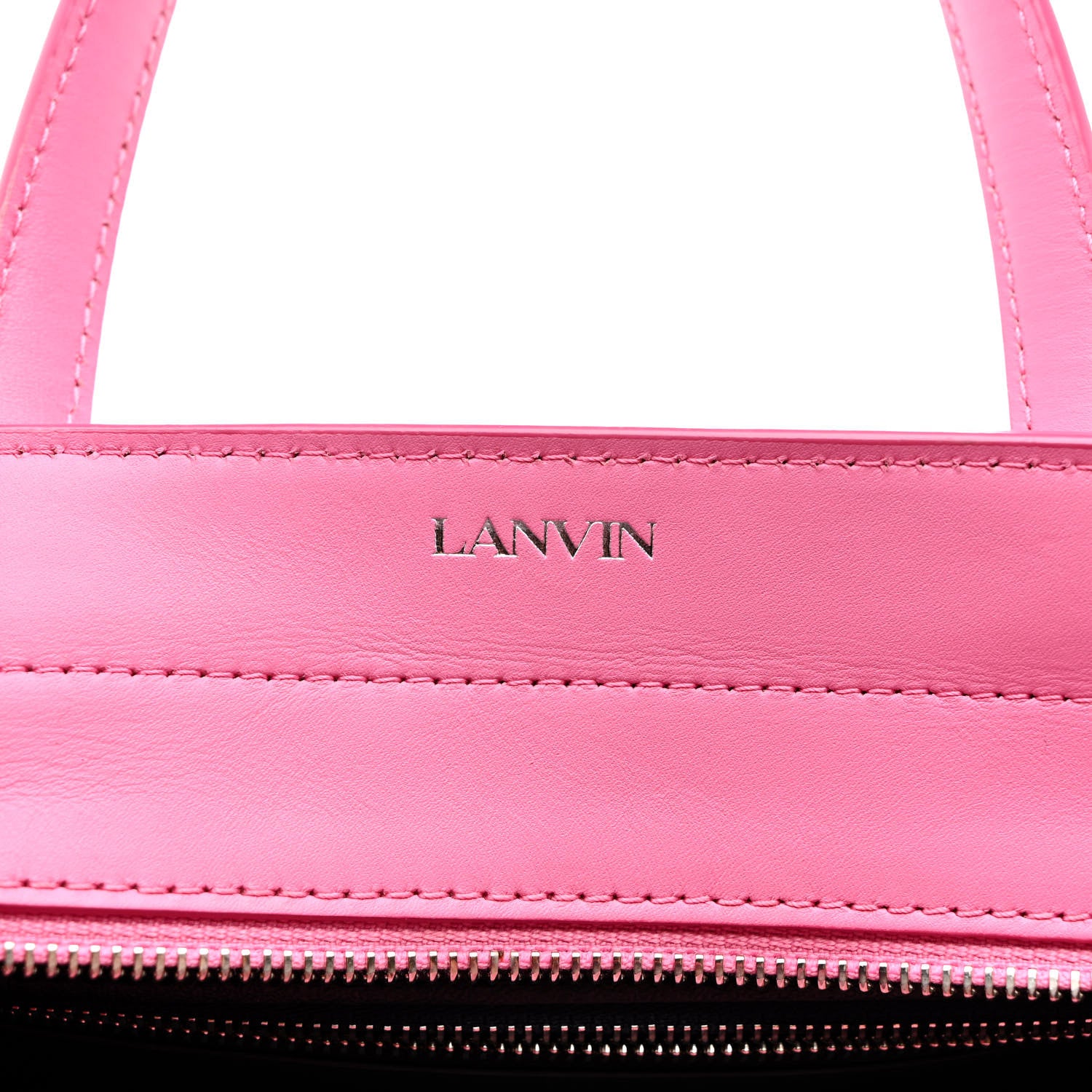 Lanvin Calfskin Logo Printed Nano Bogey Day Bag Pink 6 of 14