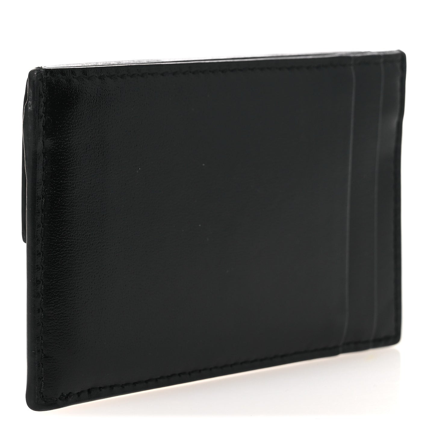Calfskin Uptown Monogram Card Case Black Crema