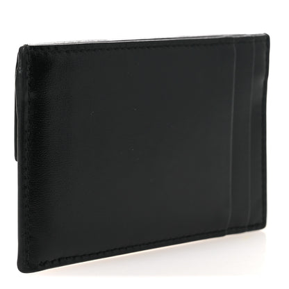 Saint Laurent Calfskin Uptown Monogram Card Case Black Crema 3 of 7
