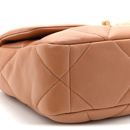 Chanel Lambskin Quilted Medium Chanel 19 Flap Brown 9 of 10