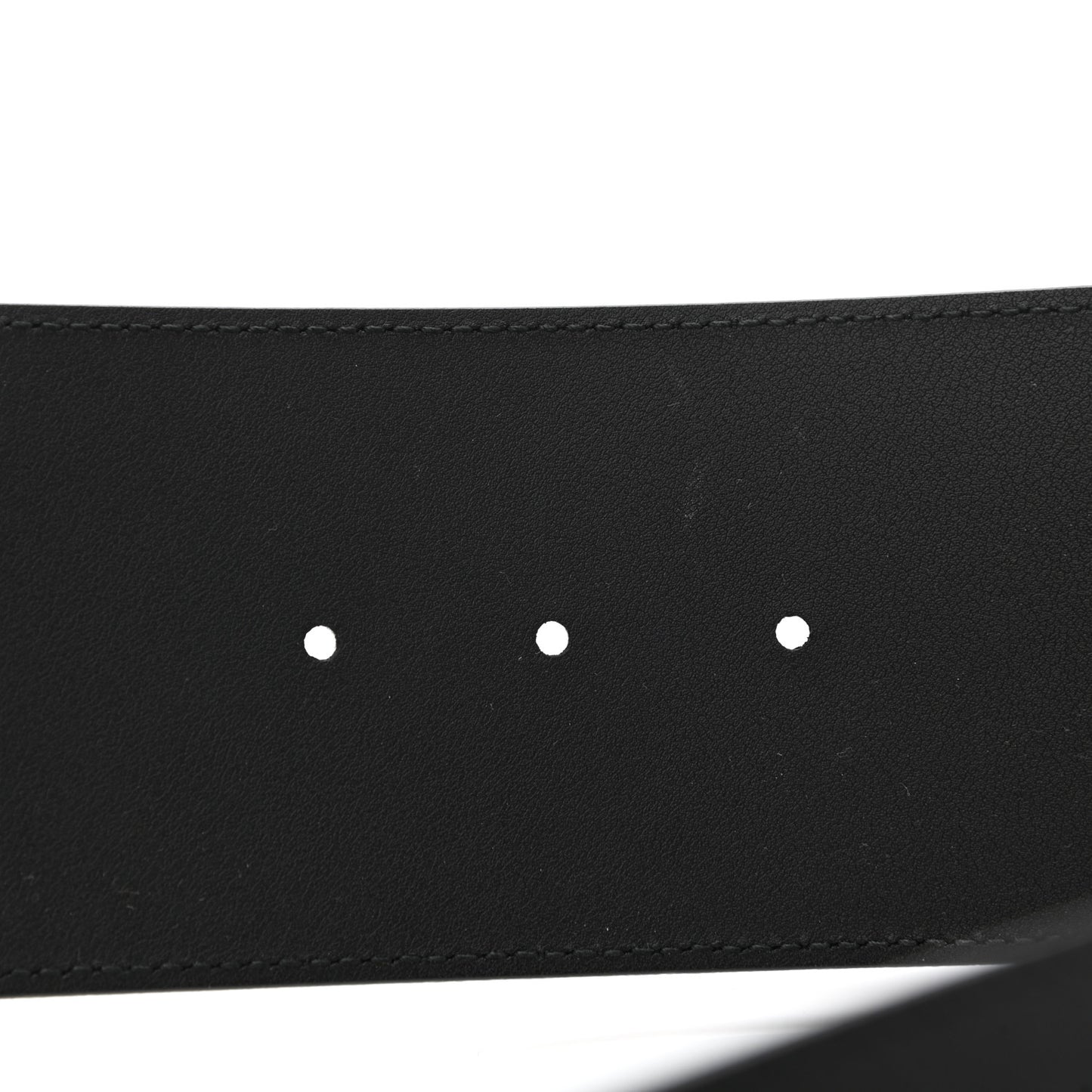 Moon Calfskin Pearl Double G 70mm Belt 95 38 Black Cream