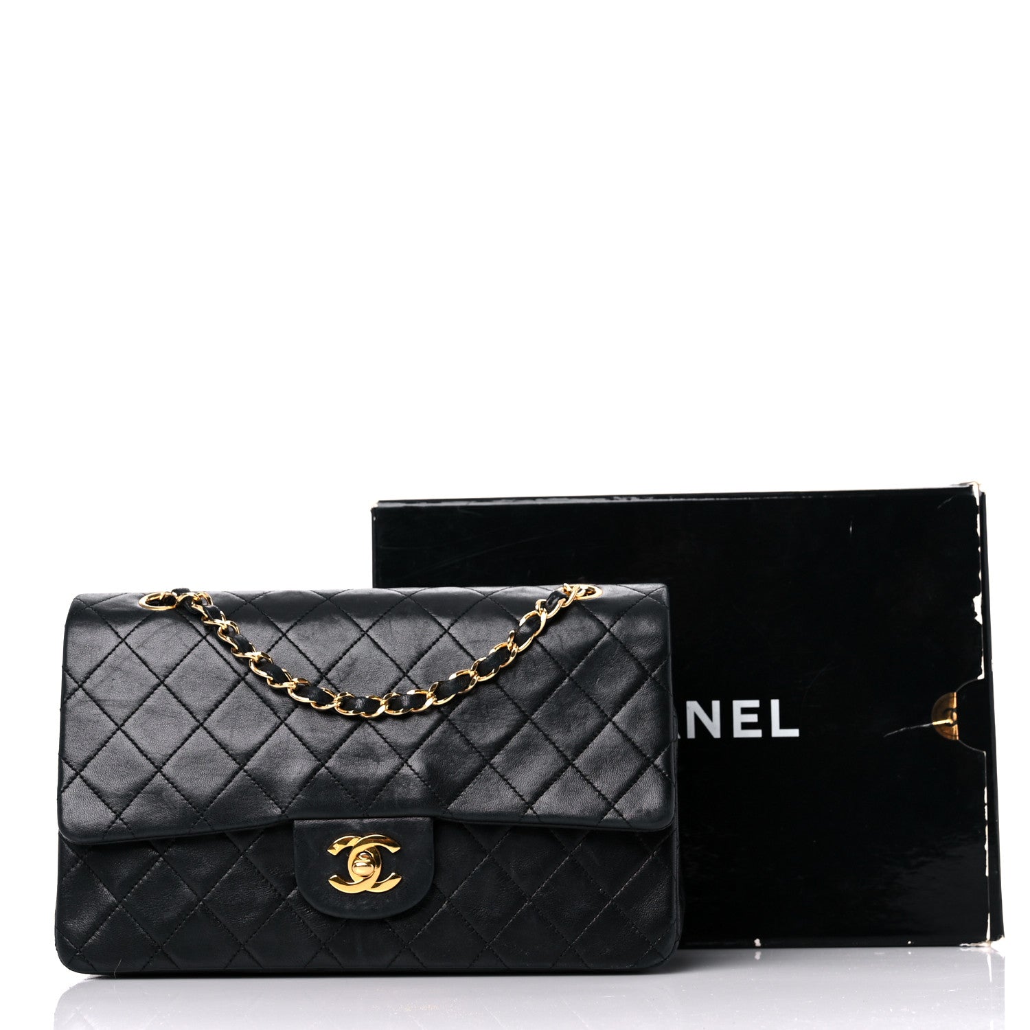 Chanel Lambskin Quilted Medium Double Flap Black 21 of 21