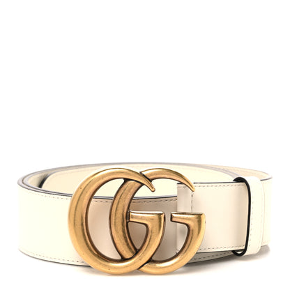 Gucci Calfskin Double G 40mm Belt 95 38 Mystic White 1 of 5