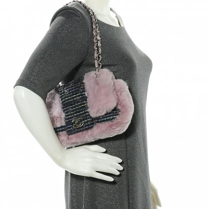 Chanel Fantasy Fur Tweed Flap Lilac 2 of 8