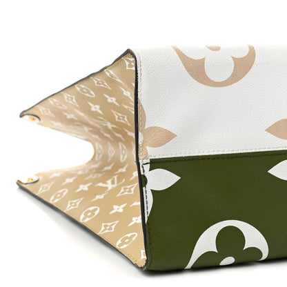 Louis Vuitton Monogram Giant Onthego GM Kaki Beige 9 of 10