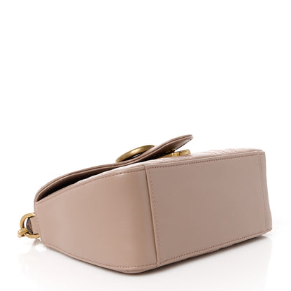 Gucci Calfskin Matelasse Mini GG Marmont Top Handle Shoulder Bag Porcelain Rose 4 of 11