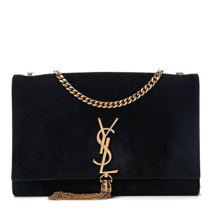 Saint Laurent Suede Classic Monogram Kate Tassel Satchel 1 of 4