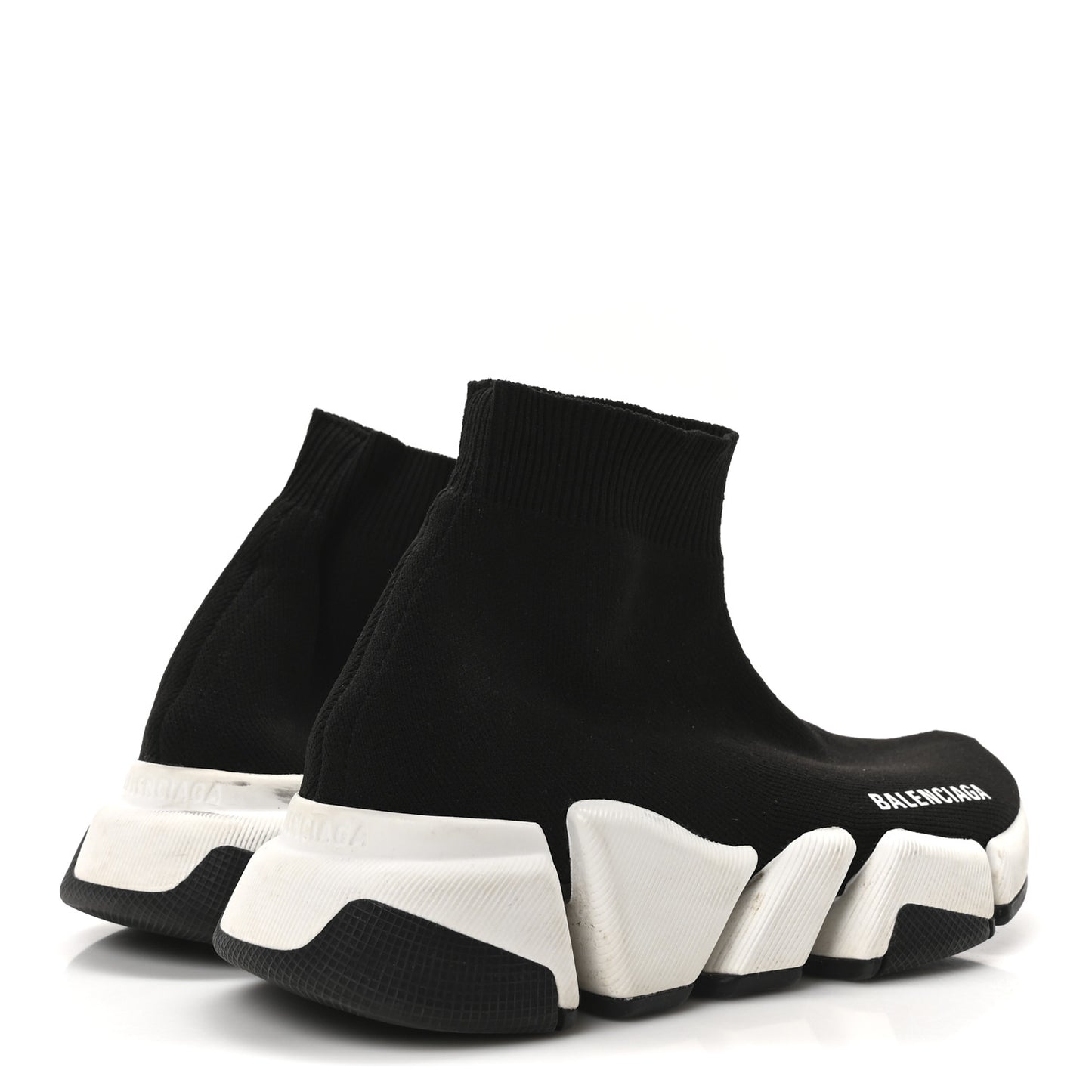 Technical 3D Recycled Knit Bi-Color Sole Womens Speed 2.0 Sneakers 35 Black White
